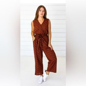 Leopard Sleeveless Jumpsuit from Symbology